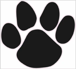 Dog Paw Cornhole Decal
