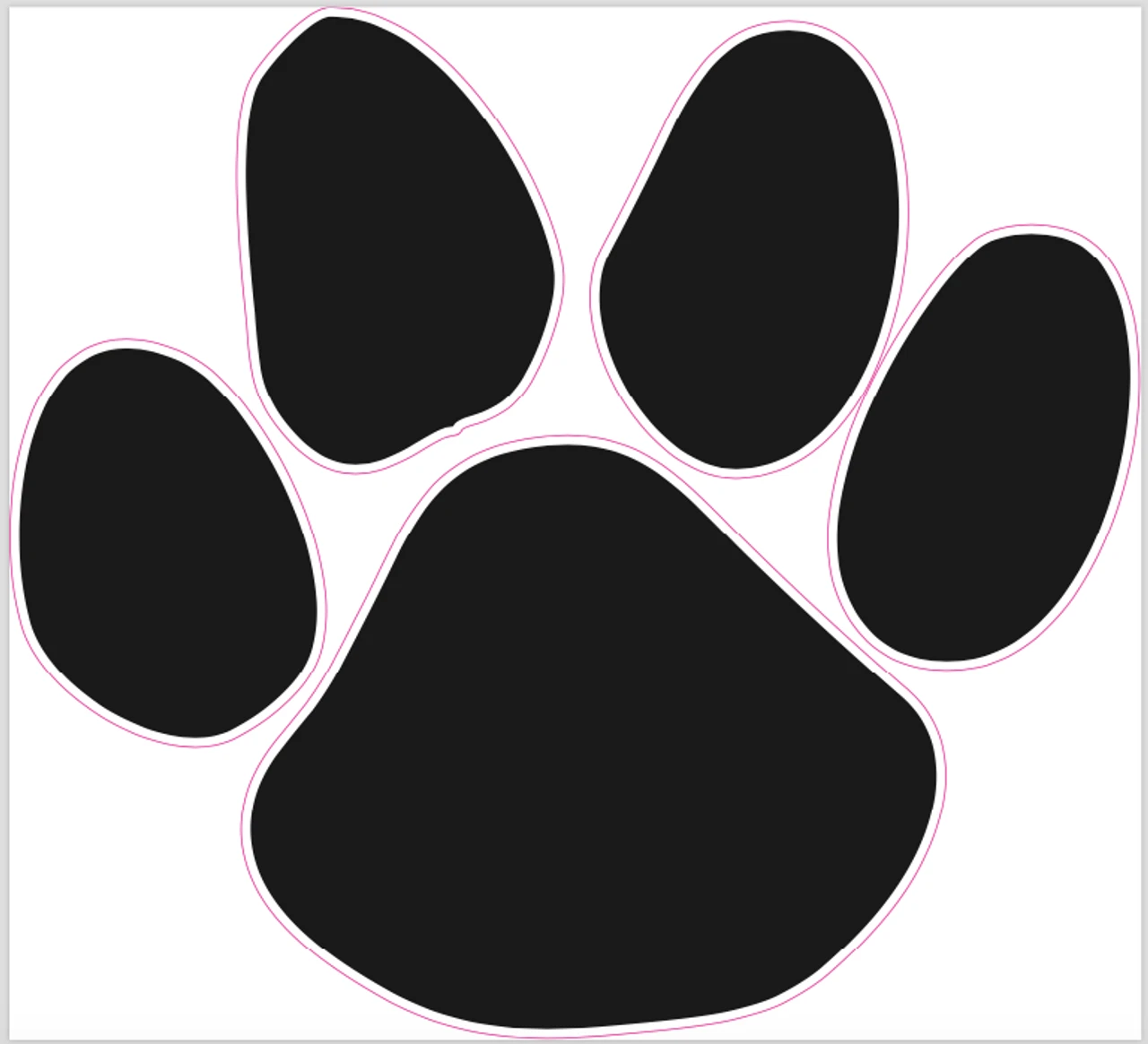Dog Paw Cornhole Decal 1 Dog Paw Cornhole Decal