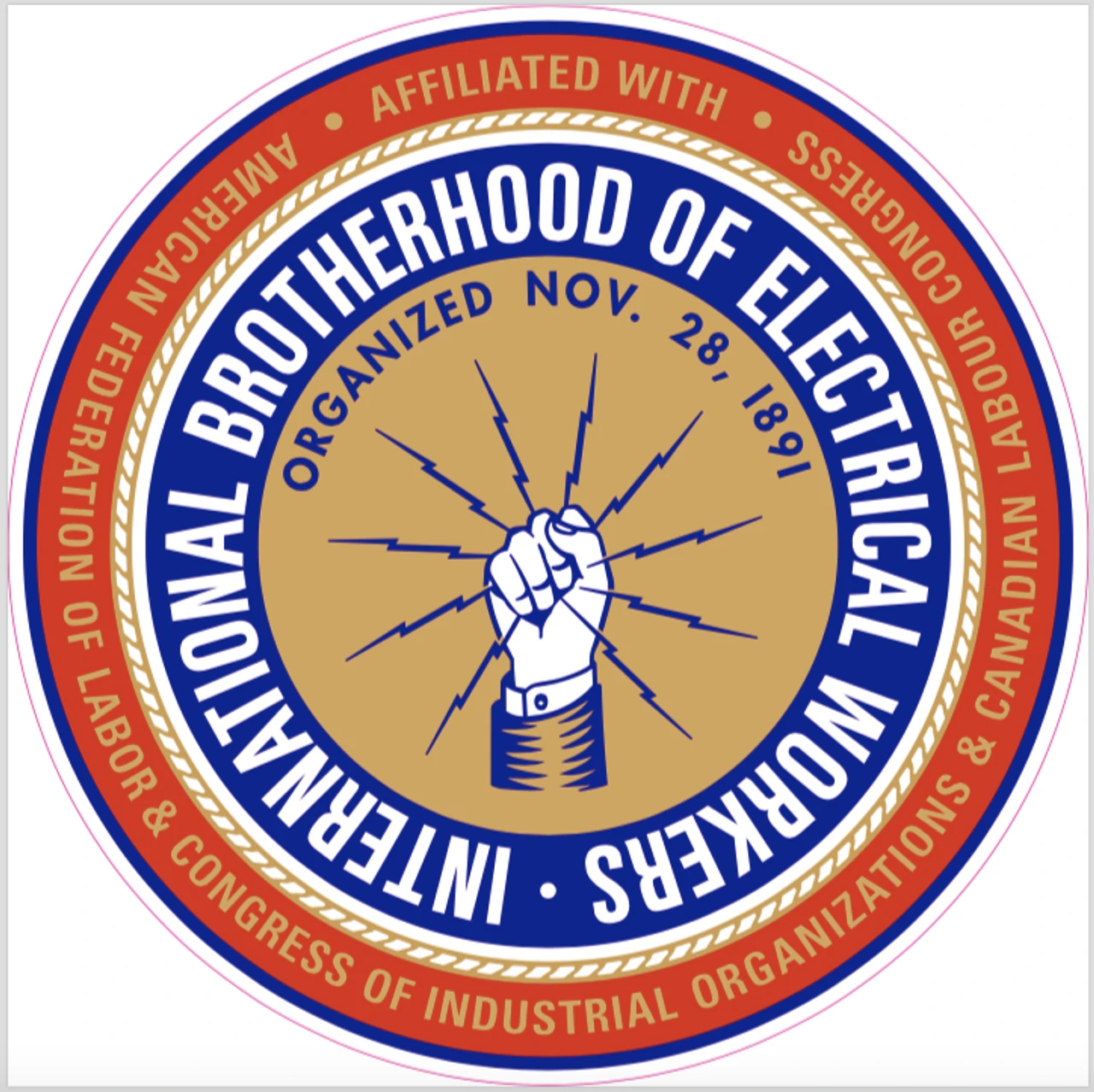 International Brotherhood Electrical Workers Cornhole Decal 1 International Brotherhood Electrical Workers Cornhole Decal