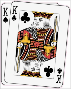 Poker Cards Kings Cornhole Decal