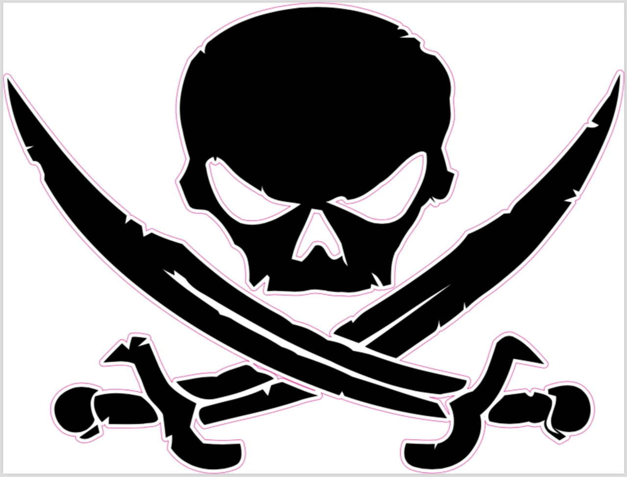 Pirate Cornhole Decal 1 Pirate Cornhole Decal