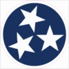 Tennessee Tri Star Blue Cornhole Decal