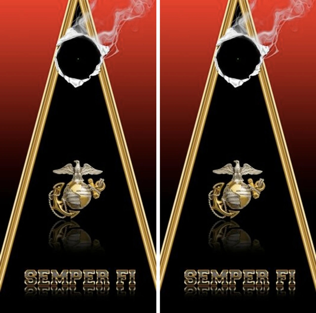 Semper Fi Cornhole Wraps - Set Of 2 1 Semper Fi Cornhole Wraps - Set Of 2