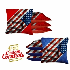 Sideway Flag Tournament Cornhole Bags - Set Of 8