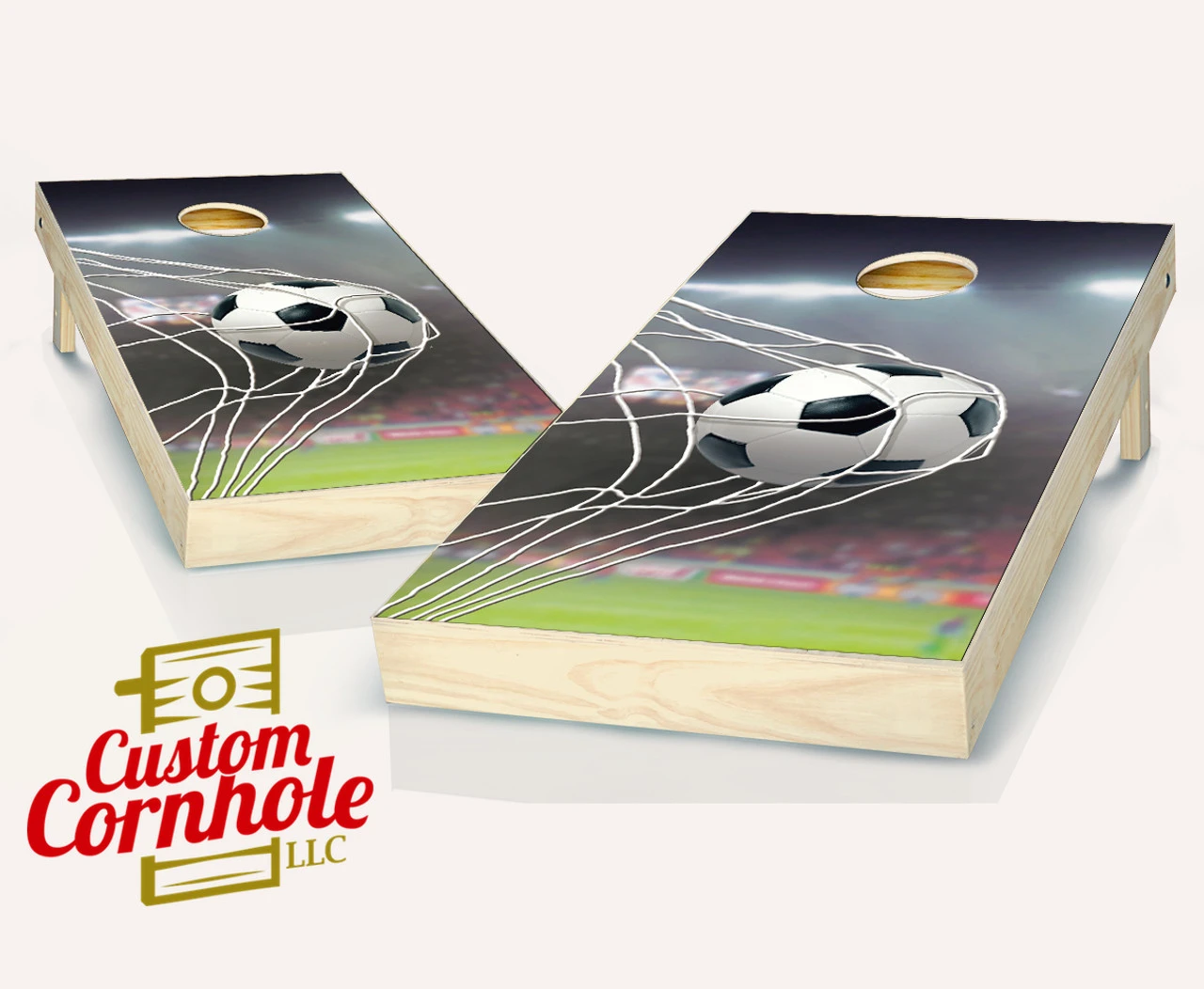 Soccer Goal Cornhole Set With Bags 1 Soccer Goal Cornhole Set With Bags