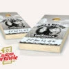 "Southern Statement" Personalized Black & White Photo Wedding Cornhole Set With Bags