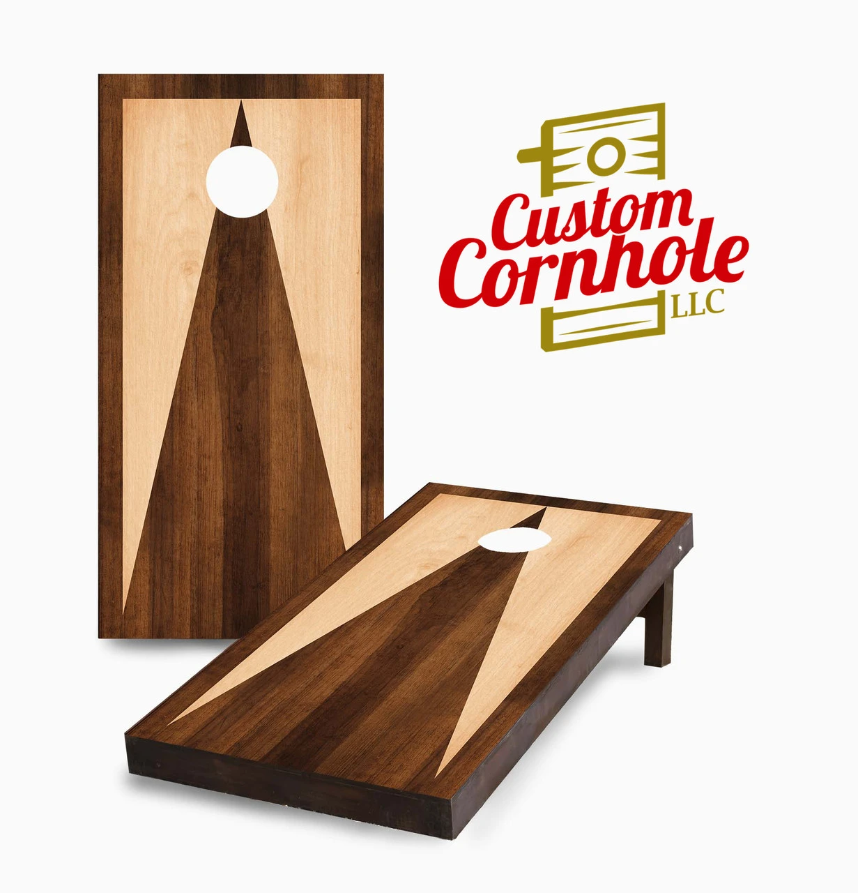 Stained Triangle Hardwood Set With Bags 1 Stained Triangle Hardwood Set With Bags