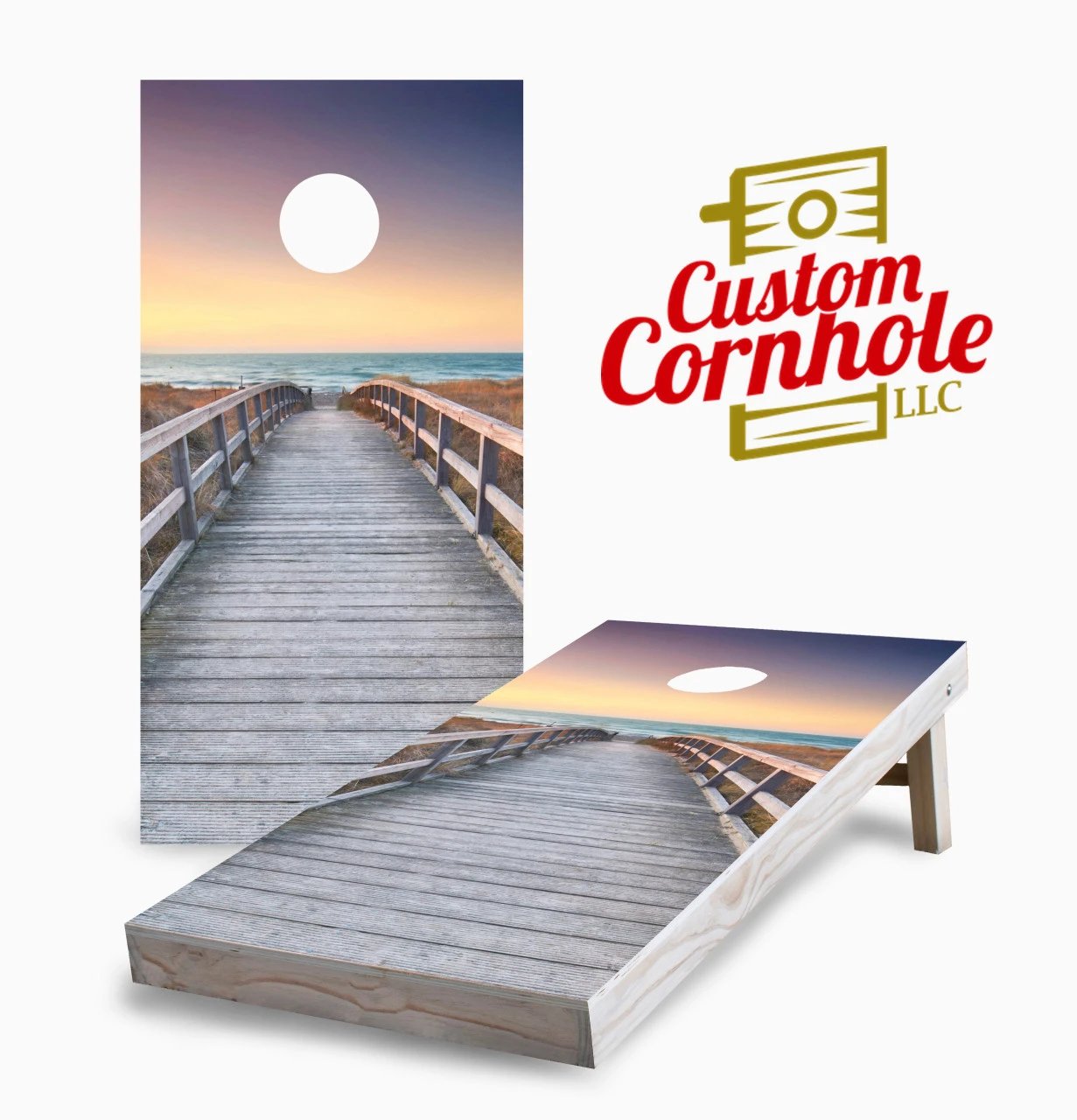 Sunrise Beach Boardwalk Cornhole Set With Bags 1 Sunrise Beach Boardwalk Cornhole Set With Bags