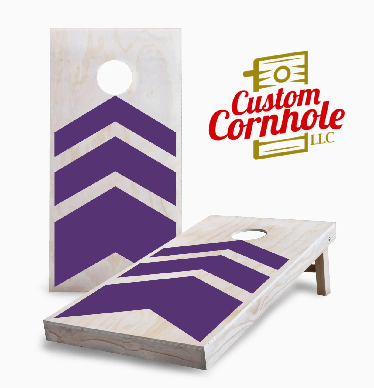Triple Chevron Cornhole Set With Bags 1 Triple Chevron Cornhole Set With Bags