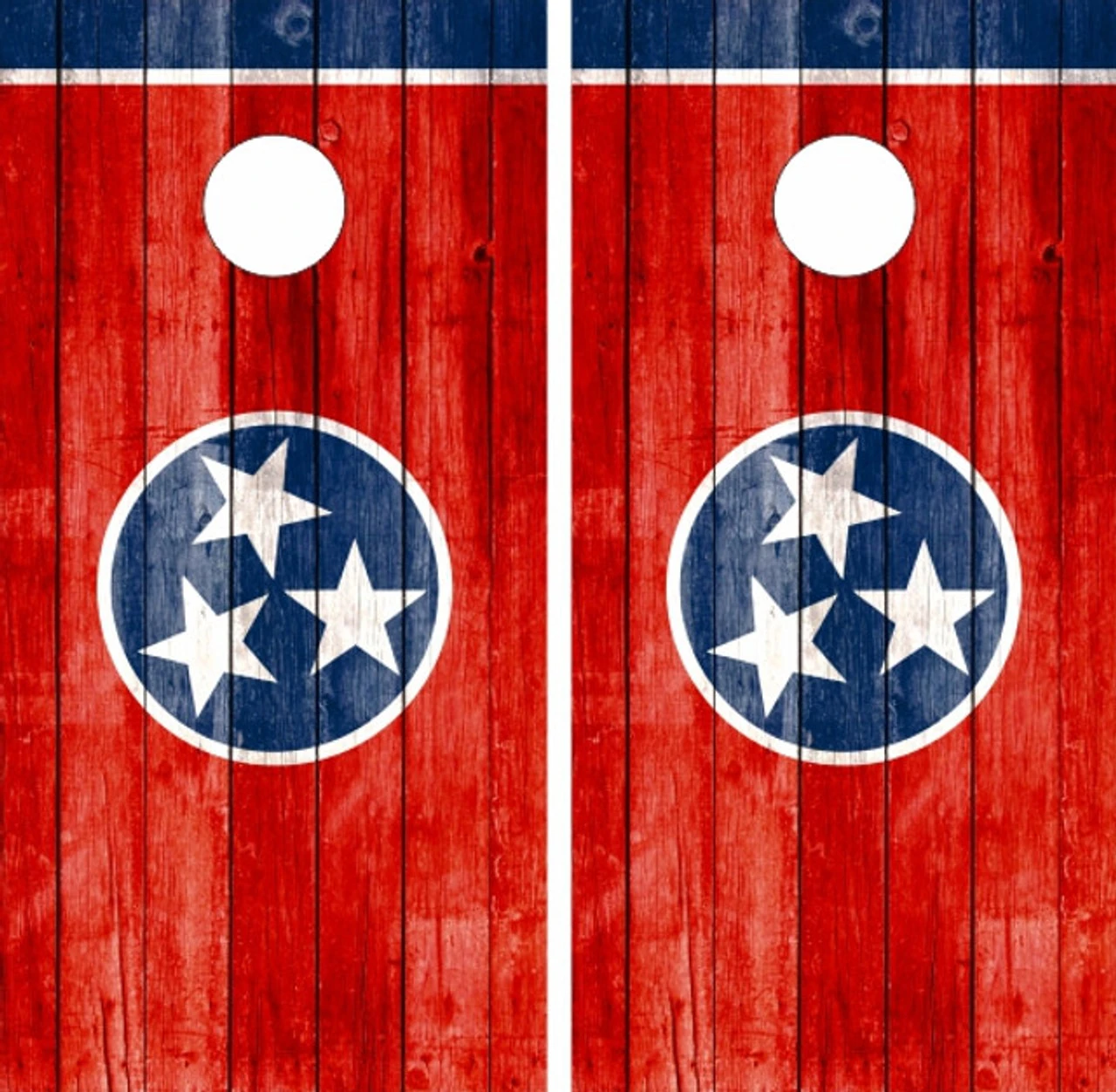 Tennessee Wood Flag Cornhole Set With Bags 2 Tennessee Wood Flag Cornhole Set With Bags - Image 2
