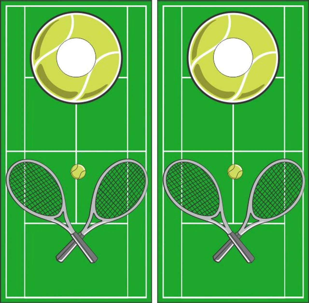 Tennis Cornhole Wraps - Set Of 2 1 Tennis Cornhole Wraps - Set Of 2