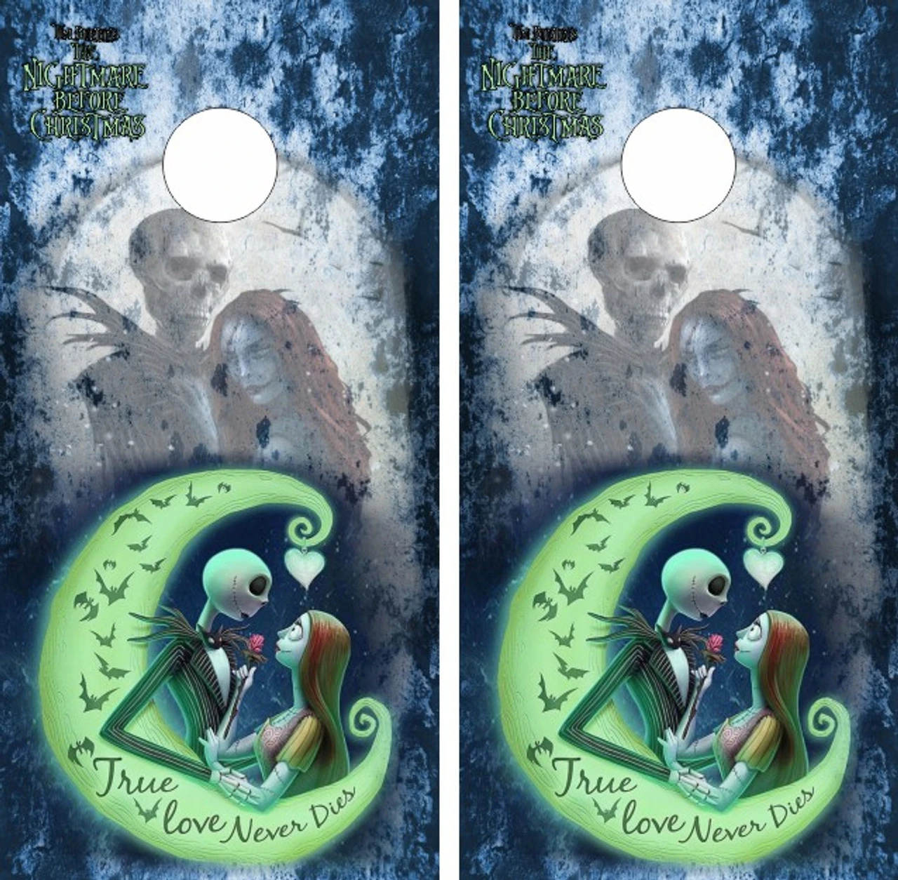 The Nightmare Before Christmas Version 3 Cornhole Wraps - Set Of 2 1 The Nightmare Before Christmas Version 3 Cornhole Wraps - Set Of 2