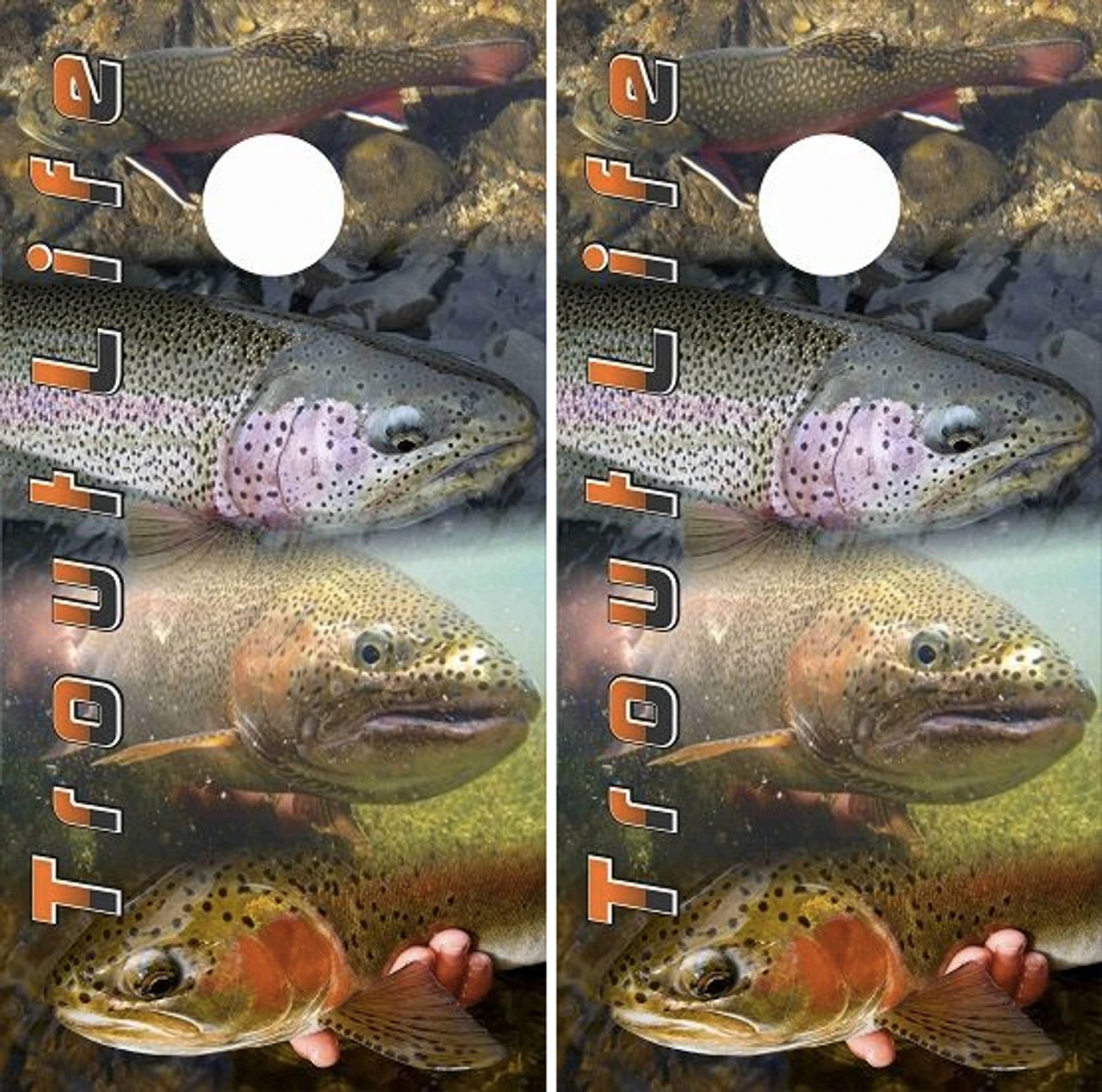 Trout Life Cornhole Wraps - Set Of 2 1 Trout Life Cornhole Wraps - Set Of 2