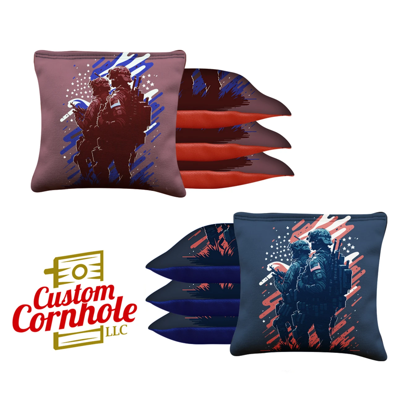 Two Soldiers Tournament Cornhole Bags - Set Of 8 1 Two Soldiers Tournament Cornhole Bags - Set Of 8