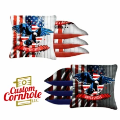 USA Eagle Flag Tournament Cornhole Bags - Set Of 8