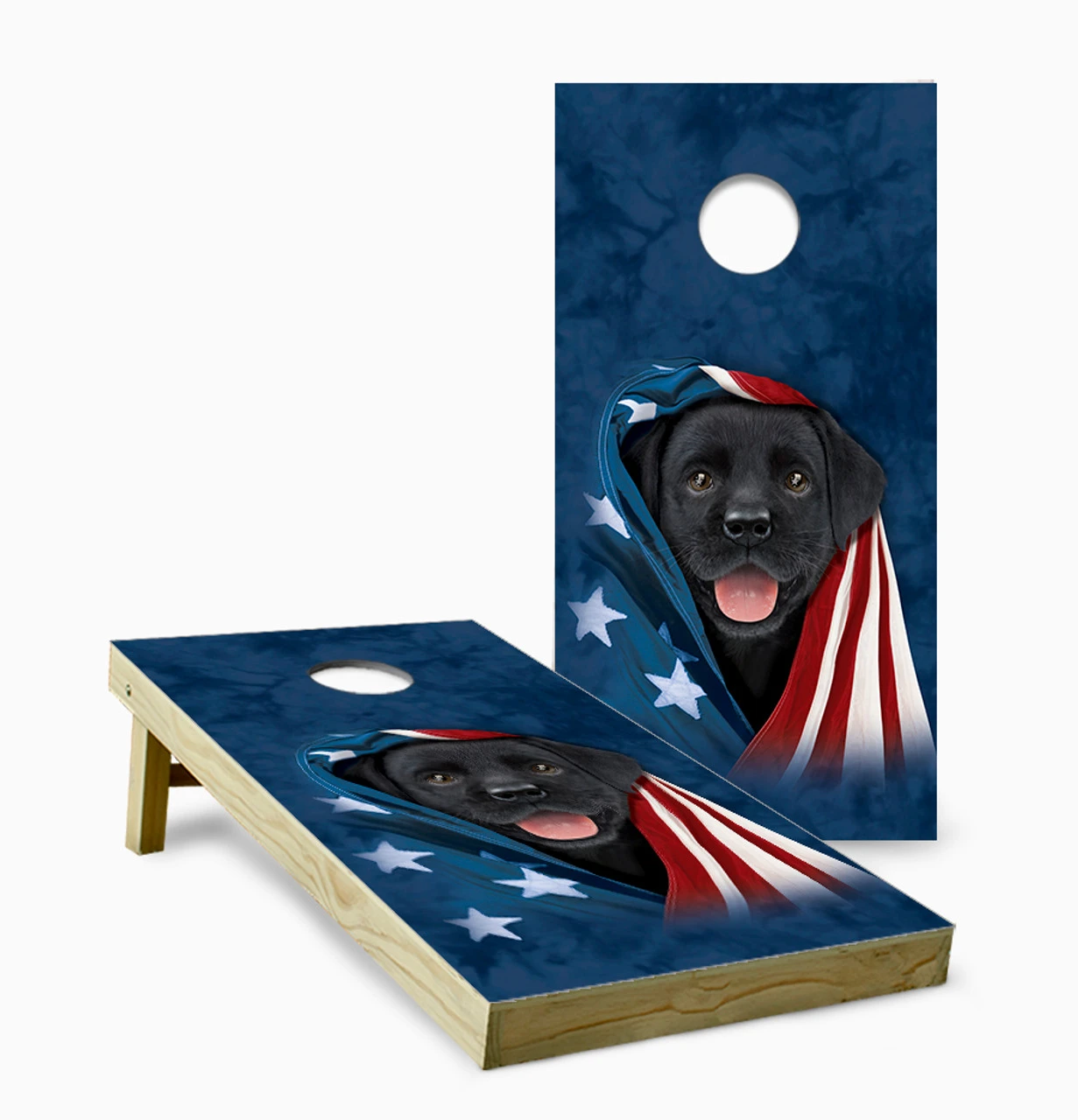 Patriotic USA Puppy Cornhole Set With Bags 1 Patriotic USA Puppy Cornhole Set With Bags