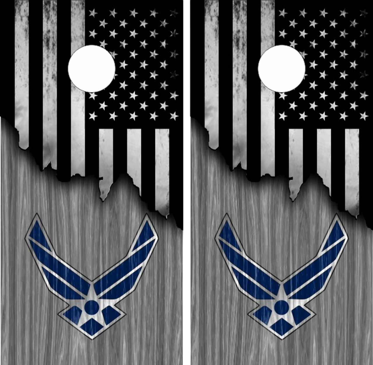 American Flag Air Force Cornhole Set With Bags 2 American Flag Air Force Cornhole Set With Bags - Image 2