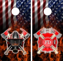 American Firefighter Cornhole Wraps - Set Of 2