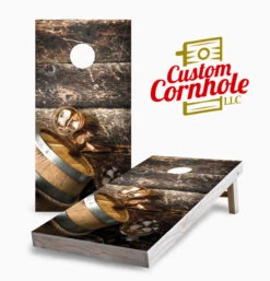 Whiskey Barrel Cornhole Set With Bags
