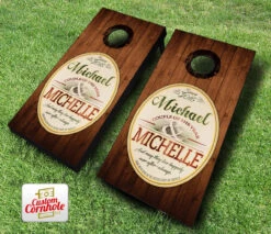 Wedding Emblem Rustic Cornhole Set With Bags 5 Wedding Emblem Rustic Cornhole Set With Bags -Custom Cornhole Wedding Emblem Rustic Cornhole Set 73496.1485984079