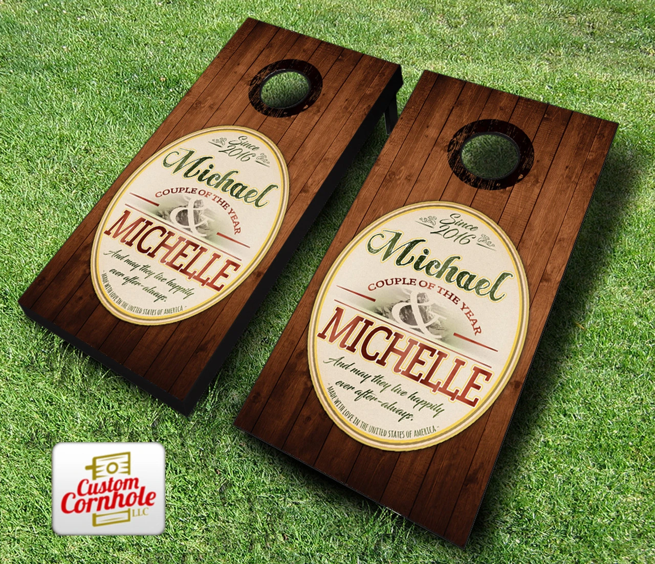 Wedding Emblem Rustic Cornhole Set With Bags 3 Wedding Emblem Rustic Cornhole Set With Bags - Image 3