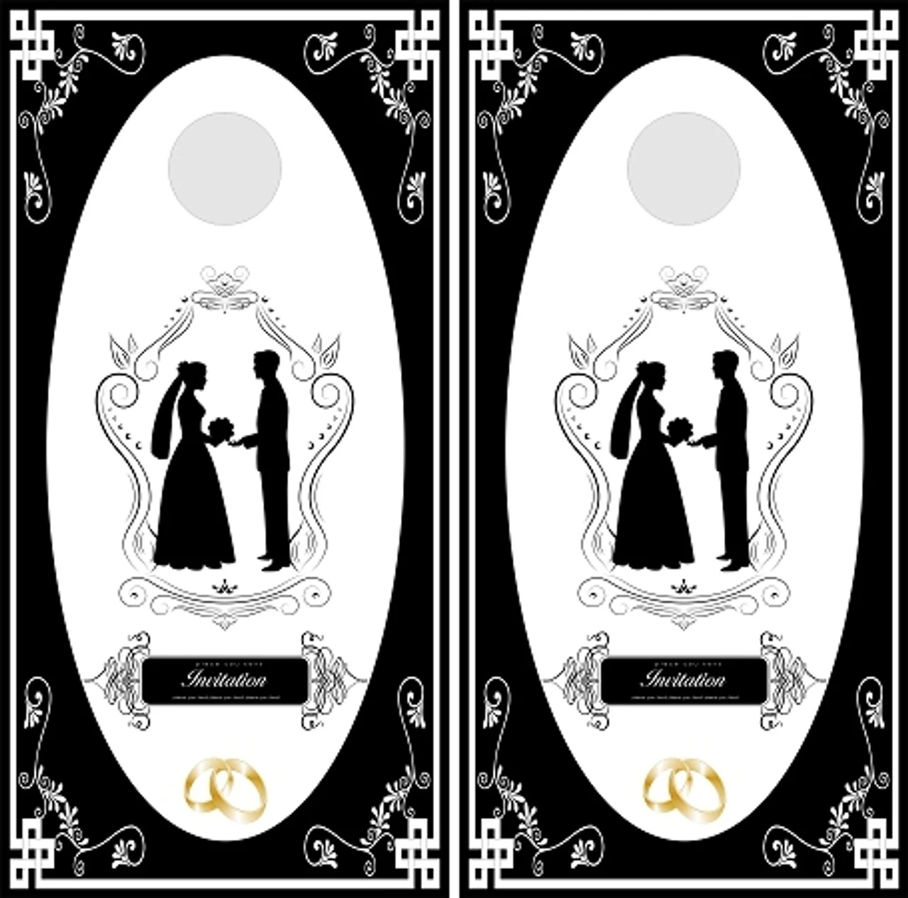 Wedding Cornhole Wraps Version 4 - Set Of 2 1 Wedding Cornhole Wraps Version 4 - Set Of 2