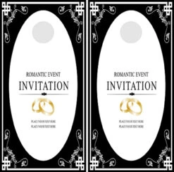 Wedding Cornhole Wraps Version 3 - Set Of 2
