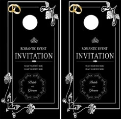 Wedding Cornhole Wraps Version 1 - Set Of 2