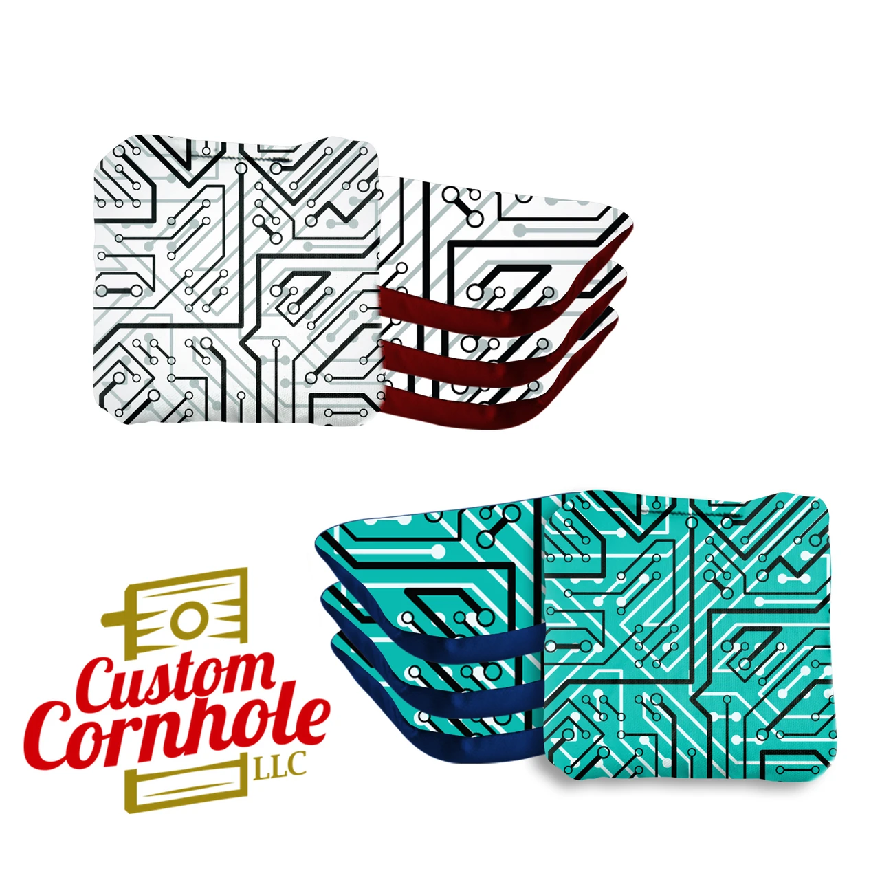 White Aqua Tech Professional Cornhole Bags - Set Of 8 1 White Aqua Tech Professional Cornhole Bags - Set Of 8