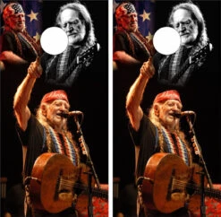Willie Nelson Version 2 Cornhole Wraps - Set Of 2
