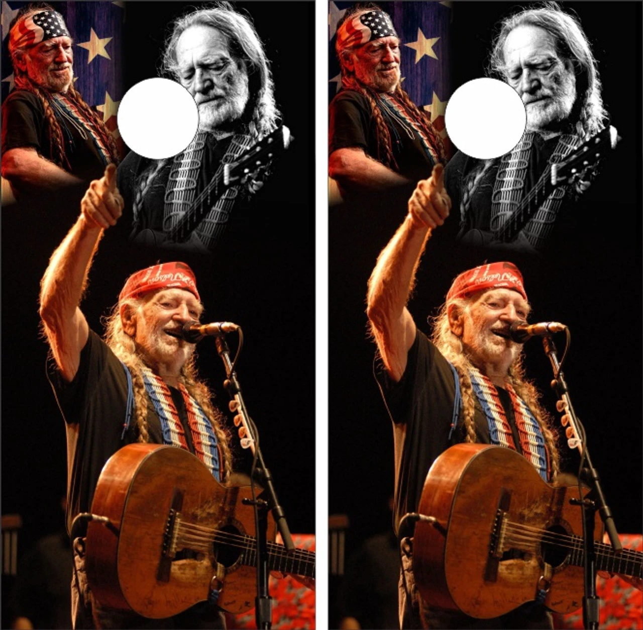 Willie Nelson Version 2 Cornhole Wraps - Set Of 2 1 Willie Nelson Version 2 Cornhole Wraps - Set Of 2