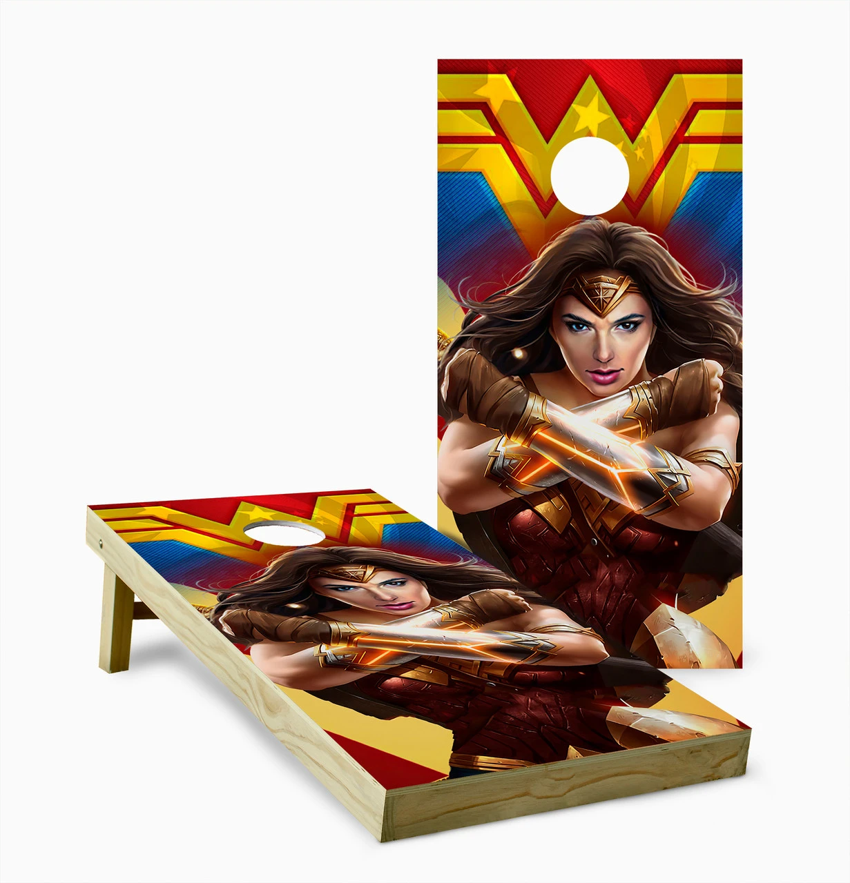 Wonder Woman Version 9 Cornhole Set With Bags 1 Wonder Woman Version 9 Cornhole Set With Bags