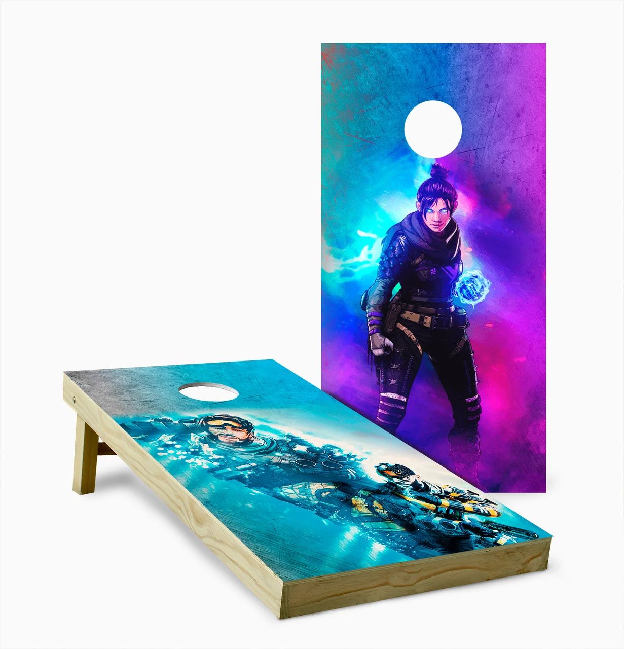 Wraith Apex Legends Cornhole Set With Bags 1 Wraith Apex Legends Cornhole Set With Bags