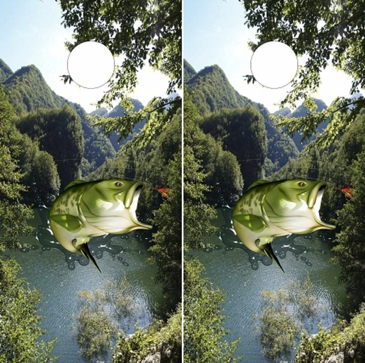 Largemouth Bass Cornhole Wraps - Set Of 2 1 Largemouth Bass Cornhole Wraps - Set Of 2