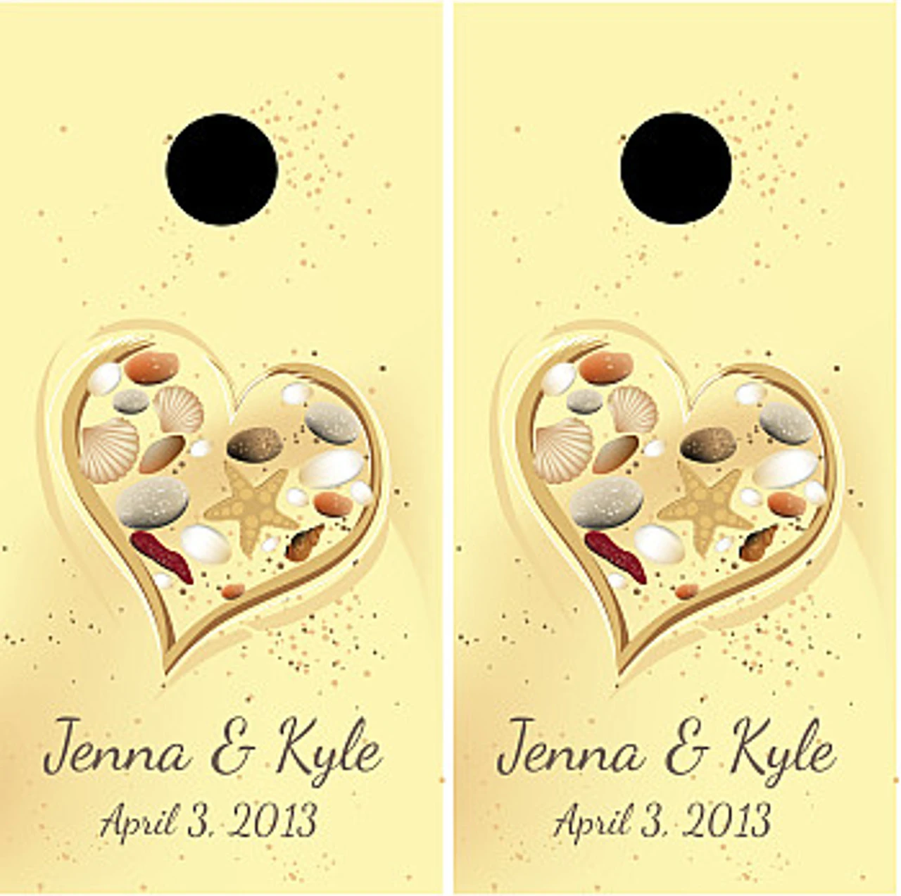 Beach Wedding Cornhole Wraps - Set Of 2 1 Beach Wedding Cornhole Wraps - Set Of 2