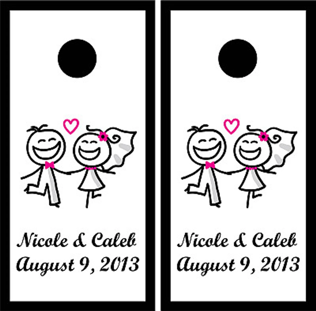 Couple In Love Wedding Cornhole Wraps - Set Of 2 1 Couple In Love Wedding Cornhole Wraps - Set Of 2