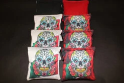 Sugar Skulls Day Of The Dead Cornhole Bags - Set Of 8