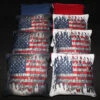 Rustic Vintage American Flag Cornhole Bags - Set Of 8