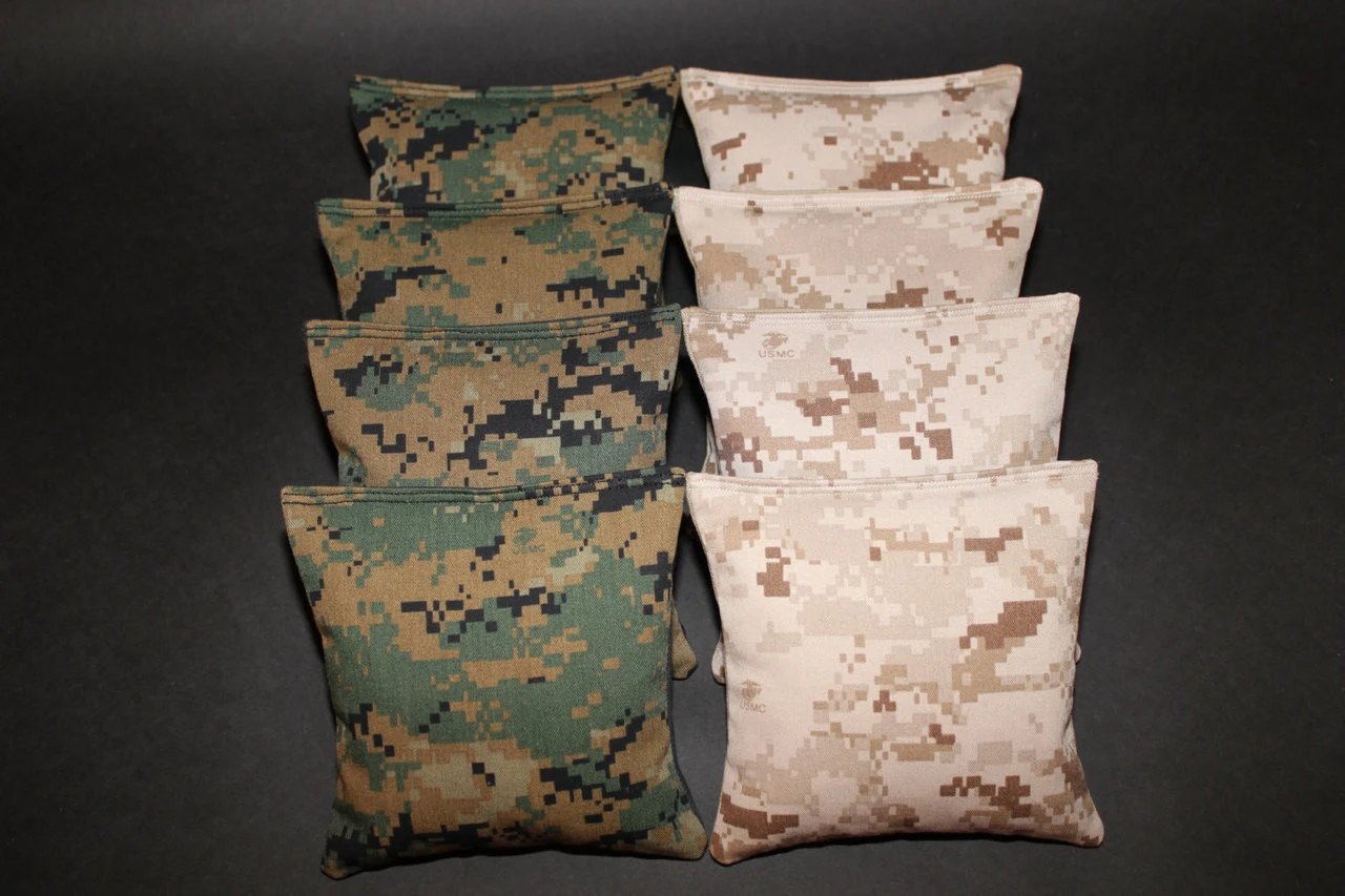USMC Camo Cornhole Bags - Set Of 8 1 USMC Camo Cornhole Bags - Set Of 8