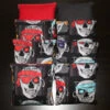 Skeleton Biker Cornhole Bags - Set Of 8