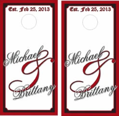 White Wedding Cornhole Wraps - Set Of 2