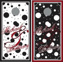 Wedding Dots Cornhole Wraps - Set Of 2