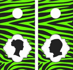 Wedding Zebra Cornhole Wraps - Set Of 2