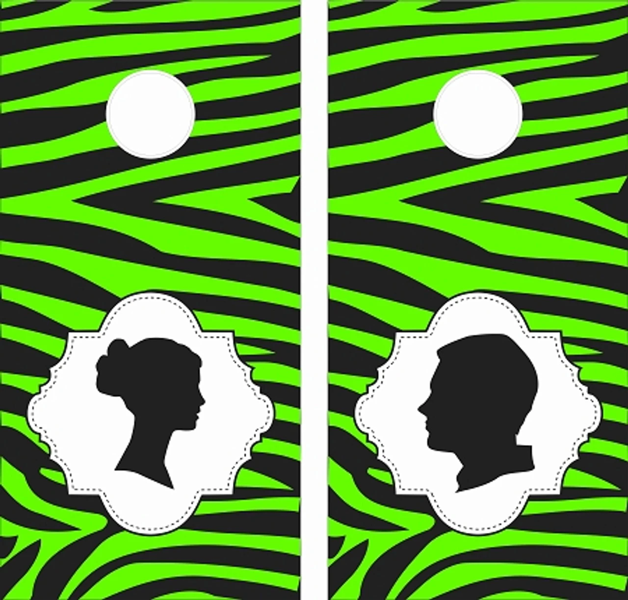 Wedding Zebra Cornhole Wraps - Set Of 2 1 Wedding Zebra Cornhole Wraps - Set Of 2