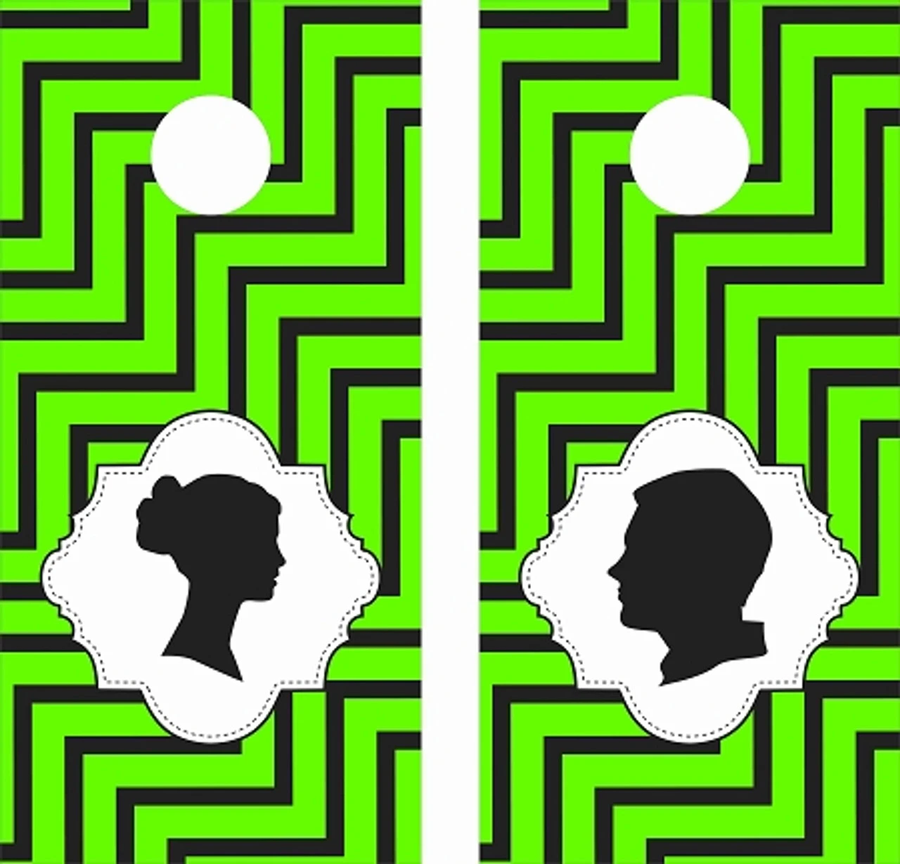 Wedding Green Chevron Cornhole Wraps - Set Of 2 1 Wedding Green Chevron Cornhole Wraps - Set Of 2