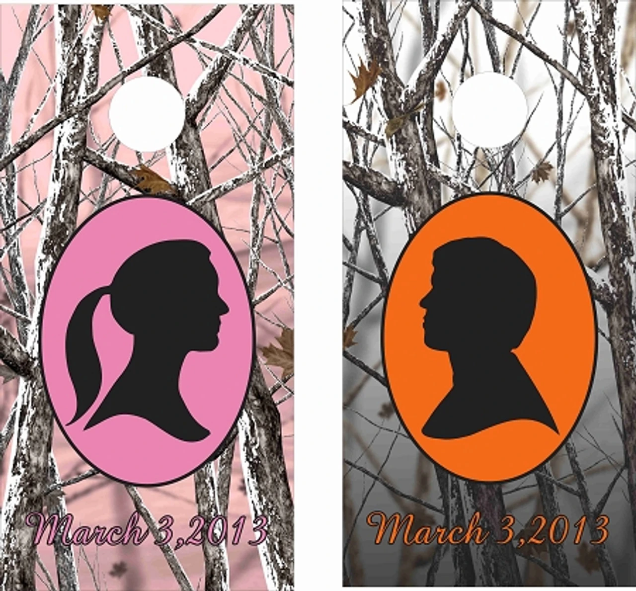 Wedding Camo Cornhole Wraps - Set Of 2 1 Wedding Camo Cornhole Wraps - Set Of 2