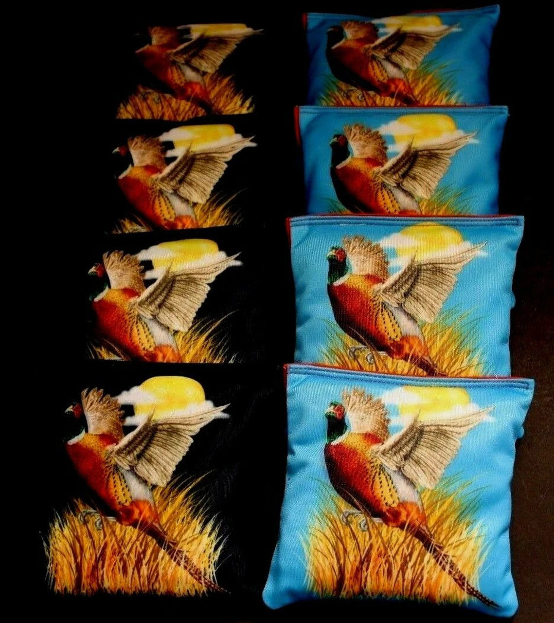 Pheasant Cornhole Bags - Set Of 8 1 Pheasant Cornhole Bags - Set Of 8