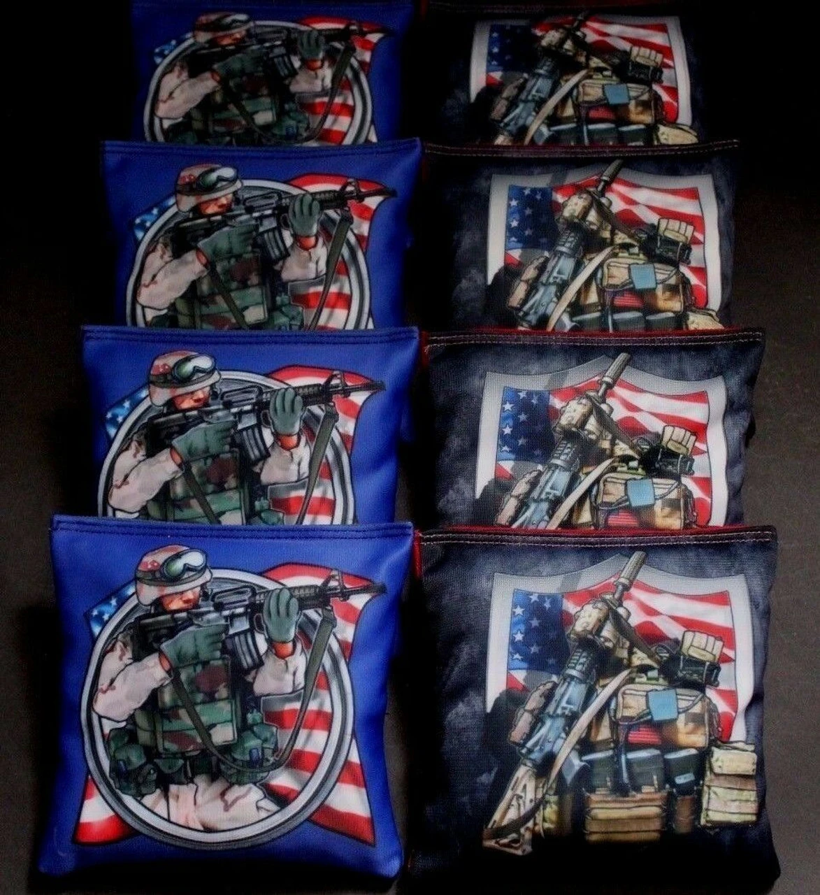 Armed Forces Military Marine Soldier Cornhole Bags - Set Of 8 1 Armed Forces Military Marine Soldier Cornhole Bags - Set Of 8