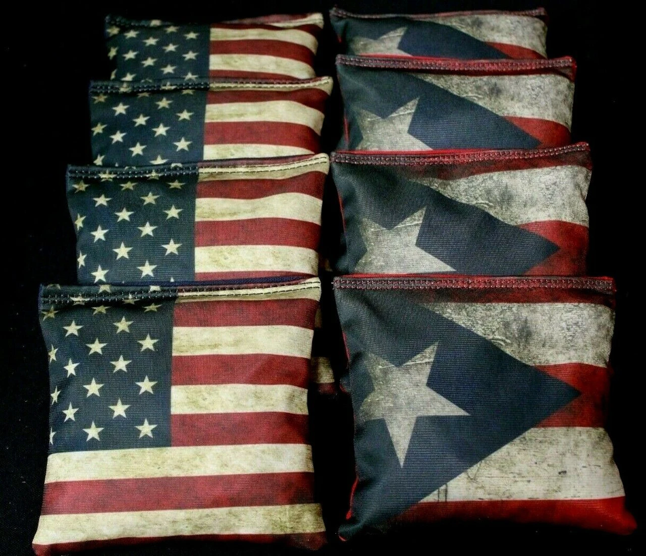 Rustic American Puerto Rico Flag Cornhole Bags - Set Of 8 2 Rustic American Puerto Rico Flag Cornhole Bags - Set Of 8 - Image 2