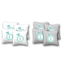 Custom Wedding Ring Cornhole Bags - Set Of 8